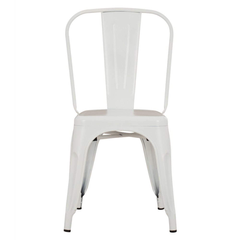 Καρέκλα "MELITA-PRO" από μέταλλο σε χρώμα λευκό ματ 44x47x84.5