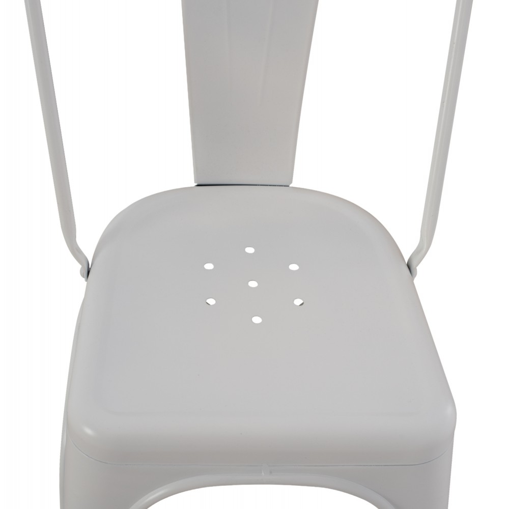 Καρέκλα "MELITA-PRO" από μέταλλο σε χρώμα λευκό ματ 44x47x84.5