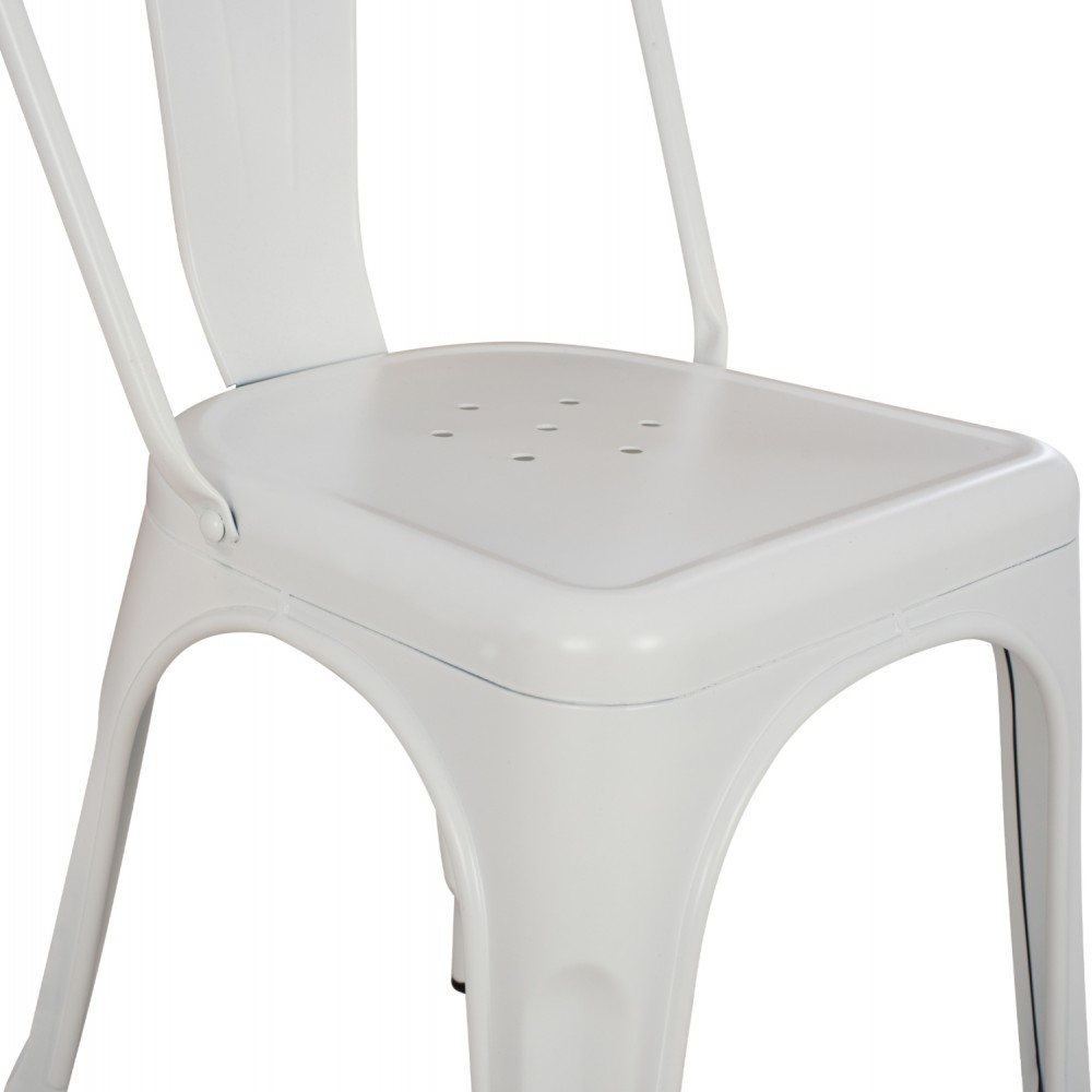 Καρέκλα "MELITA-PRO" από μέταλλο σε χρώμα λευκό ματ 44x47x84.5