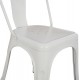 Καρέκλα "MELITA-PRO" από μέταλλο σε χρώμα λευκό ματ 44x47x84.5