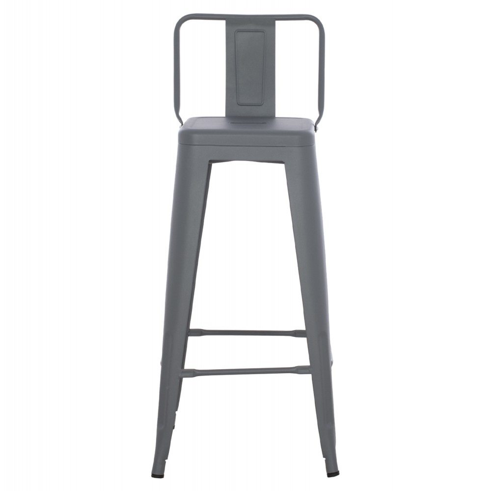 Σκαμπό μπαρ "MELITA-PRO" από μέταλλο σε χρώμα γκρι 42x42x100