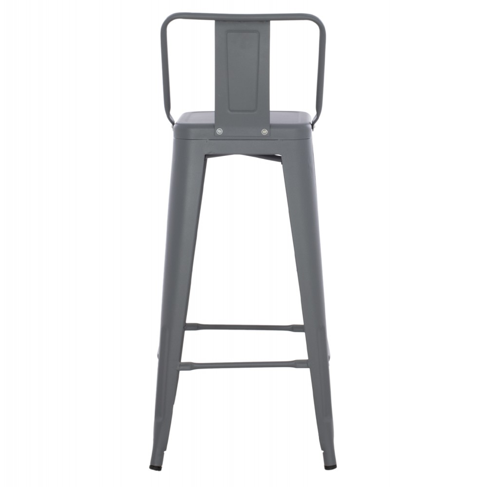 Σκαμπό μπαρ "MELITA-PRO" από μέταλλο σε χρώμα γκρι 42x42x100