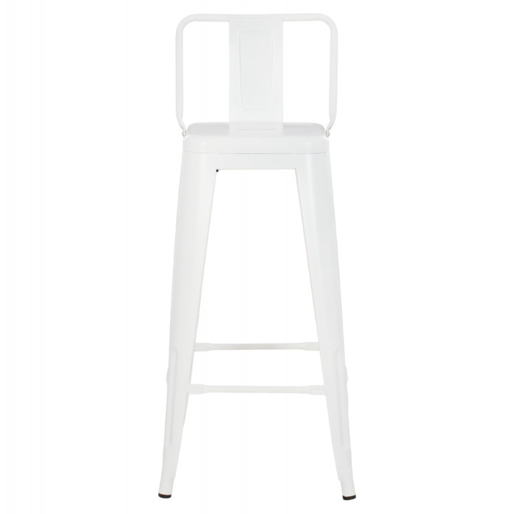 Σκαμπό μπαρ "MELITA-PRO" από μέταλλο σε χρώμα λευκό ματ 42x42x100