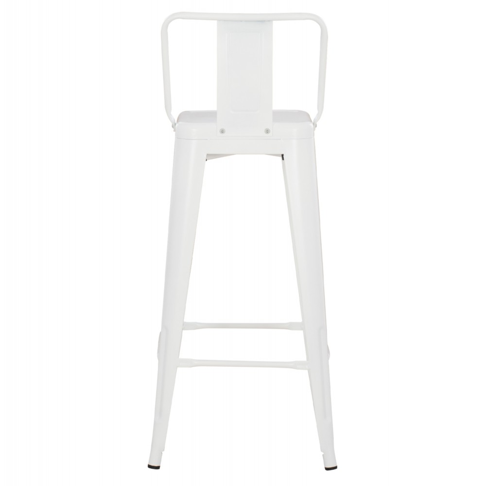 Σκαμπό μπαρ "MELITA-PRO" από μέταλλο σε χρώμα λευκό ματ 42x42x100