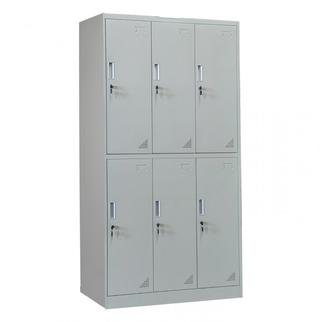 Φοριαμός "BRAILA" με κλειδαριές από μέταλλο σε χρώμα γκρι 90x45x185