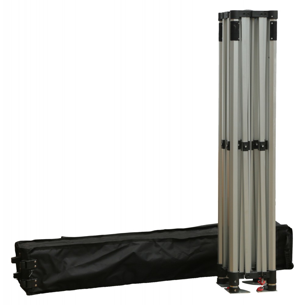 Gazebo/κιόσκι επαγγελματικό "CRESSEN" πτυσσόμενο από αλουμίνιο/ύφασμα σε χρώμα ασημί/λευκό 3x3x3.4