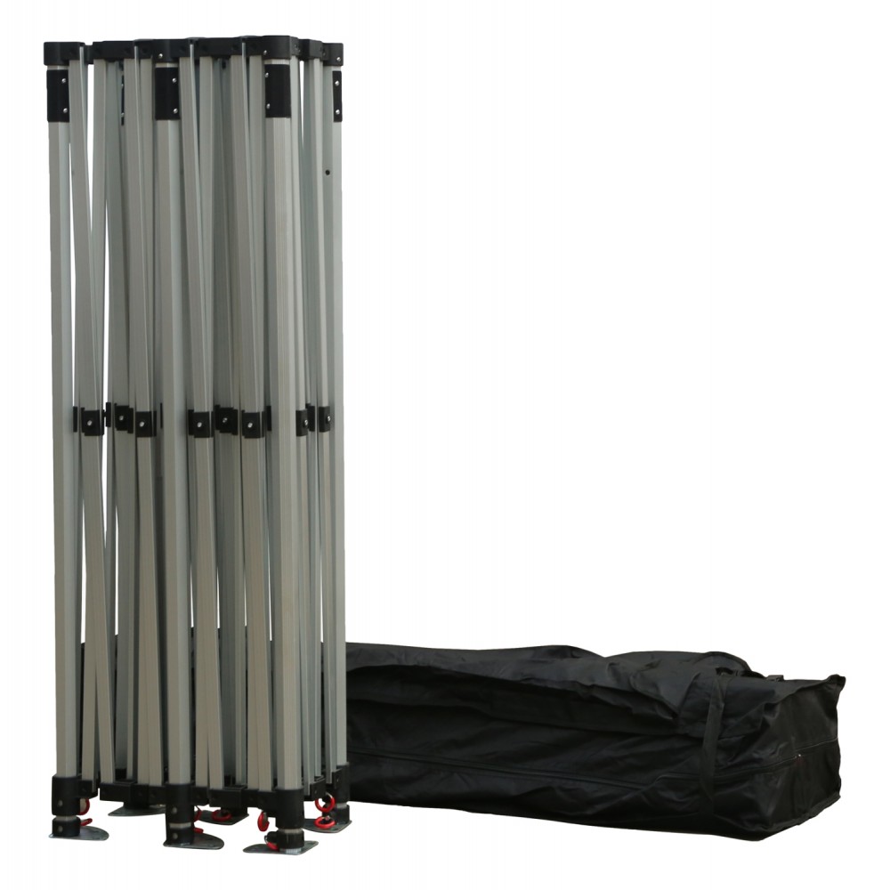 Gazebo/κιόσκι επαγγελματικό "CRESSEN" πτυσσόμενο από αλουμίνιο/ύφασμα σε χρώμα ασημί/λευκό 3x6x3.4