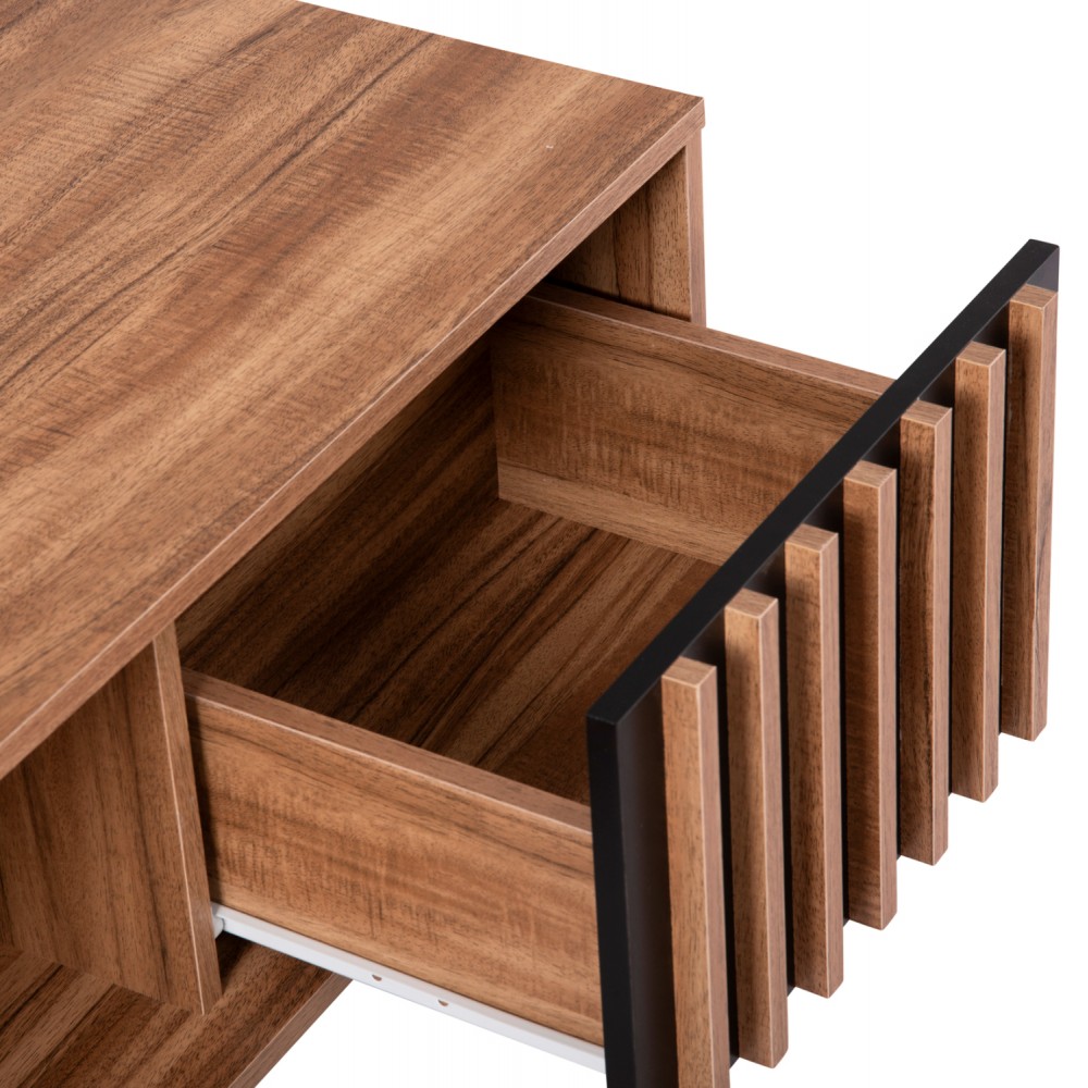 Σύνθεση σαλονιού "HARRY" 4τμχ σε χρώμα φυσικό/μαύρο