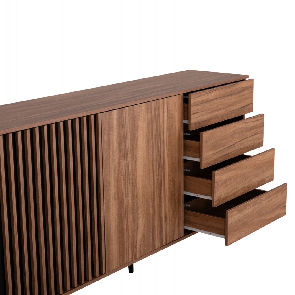 Σύνθεση σαλονιού "HARRY" 4τμχ σε χρώμα φυσικό/μαύρο