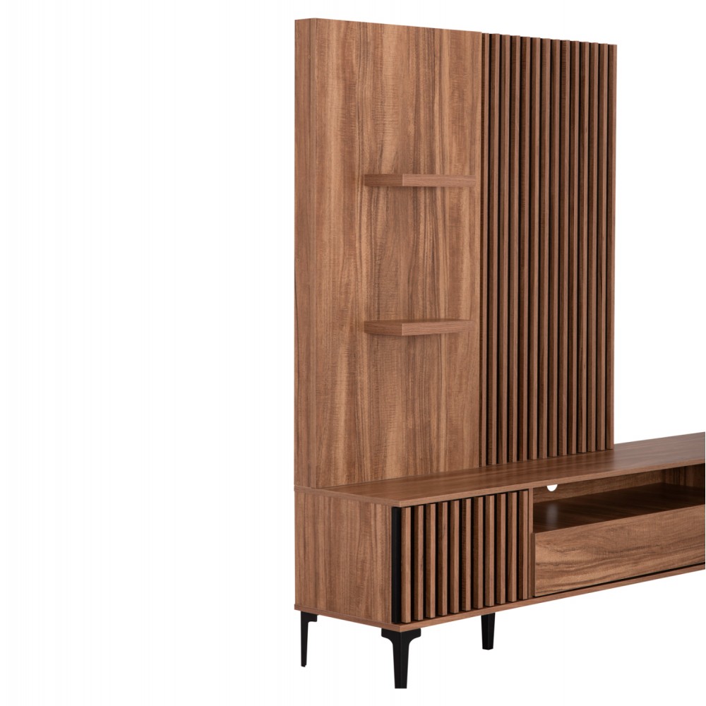 Σύνθεση σαλονιού "HARRY" 3τμχ σε χρώμα φυσικό/μαύρο