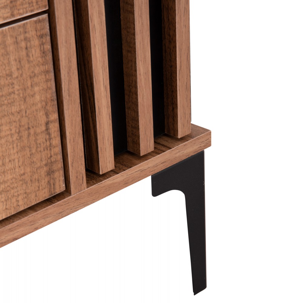 Σύνθεση υπνοδωματίου "HARRY" 4τμχ σε χρώμα φυσικό/μαύρο