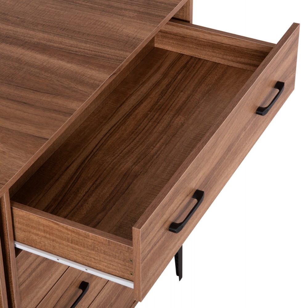 Σύνθεση υπνοδωματίου "HARRY" 4τμχ σε χρώμα φυσικό/μαύρο