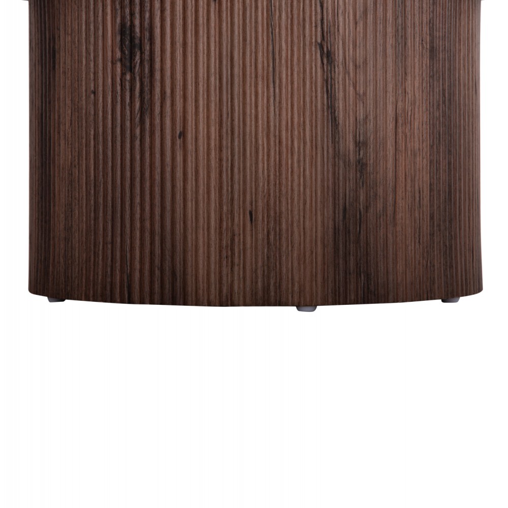 Σετ τραπέζια σαλονιού "MARGON" από mdf σε χρώμα σκούρο καφέ Φ80&Φ45