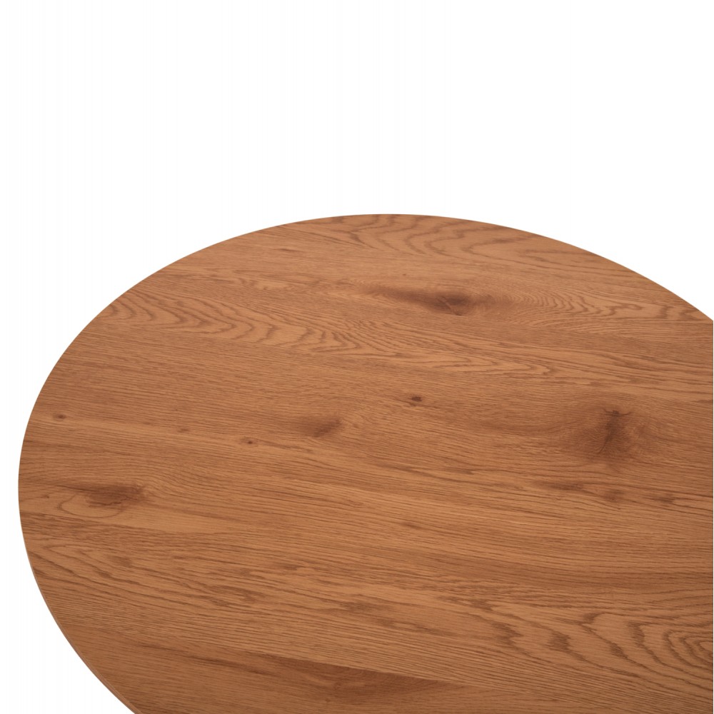 Σετ τραπέζια σαλονιού "TALBERT" από mdf σε χρώμα φυσικό Φ80&Φ45