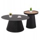 Σετ τραπέζια σαλονιού "DUNCAN" από mdf/κεραμικό σε χρώμα φυσικό/μαύρο μαρμάρου Φ80&Φ45