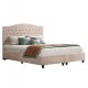 Κρεβάτι διπλό "MALENA" από ξύλο/ύφασμα σε χρώμα μπεζ 150x200