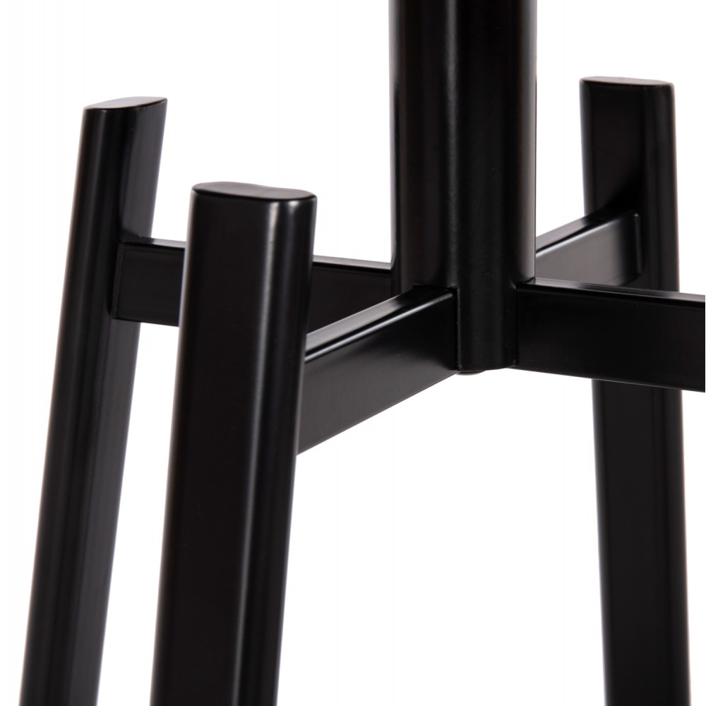 Σετ τραπέζια σαλονιού "NORTON" από mdf/μέταλλο σε χρώμα σονόμα/μαύρο Φ80&Φ45