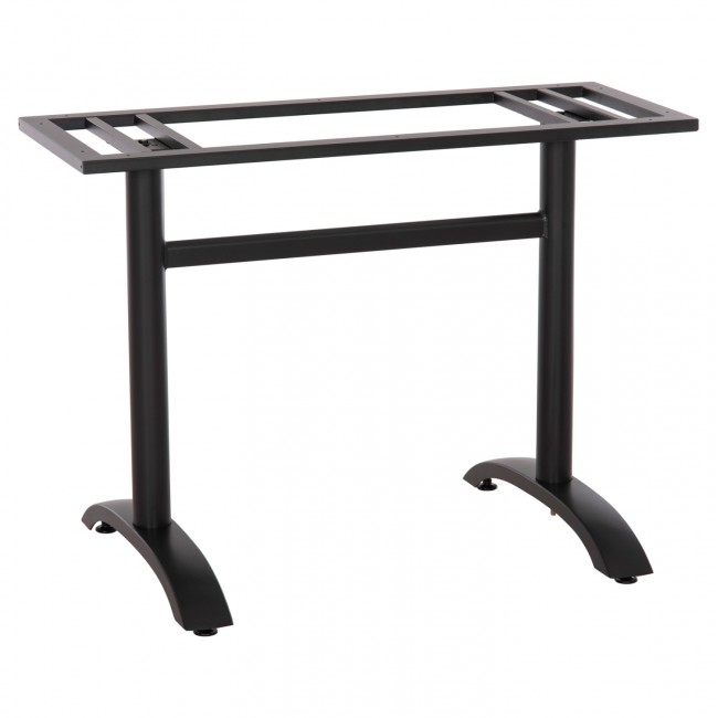 Βάση τραπεζιού διπλή από μέταλλο σε χρώμα μαύρο 100x40x73