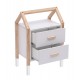 Κομοδίνο παιδικό "PEPE" σε χρώμα λευκό/φυσικό 46x30x67