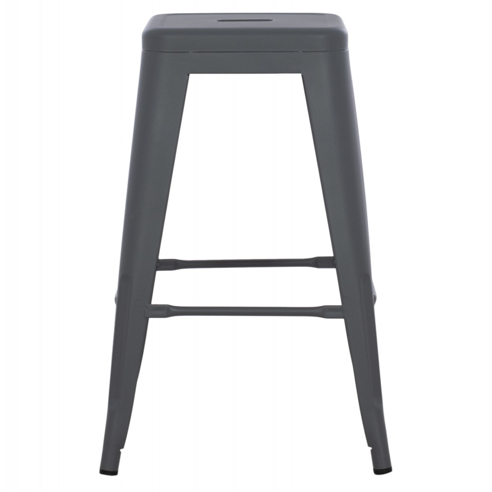 Σκαμπό μπαρ "MELITA-PRO" μεσαίου ύψους από μέταλλο σε χρώμα γκρι 43x43x67