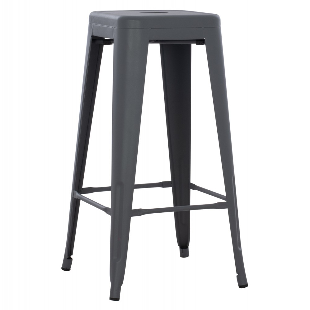 Σκαμπό μπαρ "MELITA-PRO" από μέταλλο σε χρώμα γκρι 43x43x78