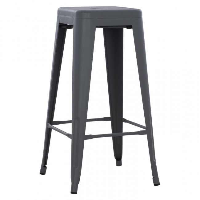 Σκαμπό μπαρ "MELITA-PRO" από μέταλλο σε χρώμα γκρι 43x43x78