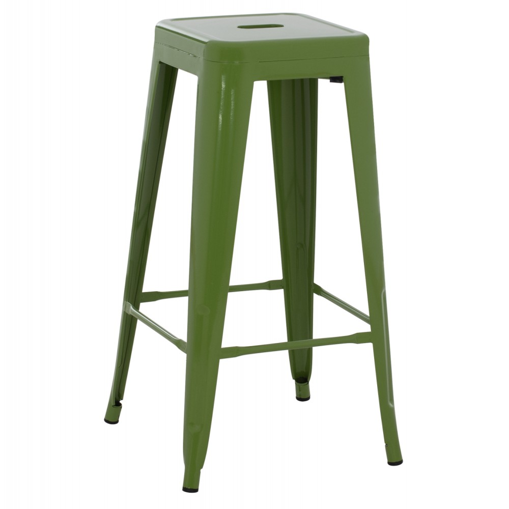 Σκαμπό μπαρ "MELITA-PRO" από μέταλλο σε χρώμα ανοιχτό λαδί 43x43x78