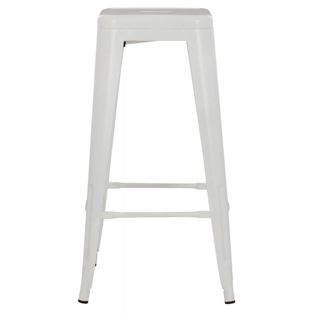 Σκαμπό μπαρ "MELITA-PRO" από μέταλλο σε χρώμα λευκό ματ 43x43x78