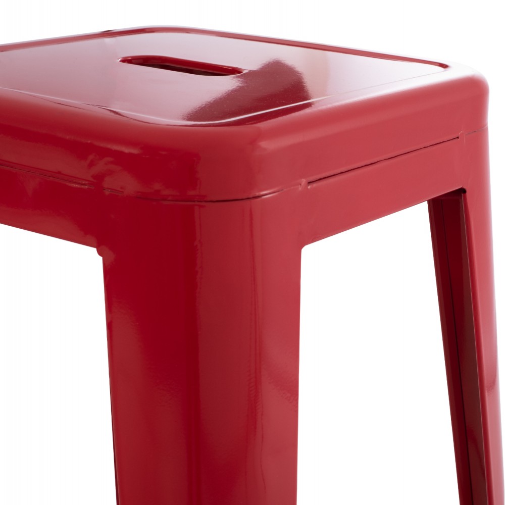 Σκαμπό μπαρ "MELITA-PRO" από μέταλλο σε χρώμα κόκκινο 43x43x78