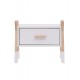 Κομοδίνο παιδικό "PASCHAL" σε χρώμα φυσικό/λευκό 46x30x38