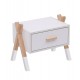 Κομοδίνο παιδικό "PASCHAL" σε χρώμα φυσικό/λευκό 46x30x38