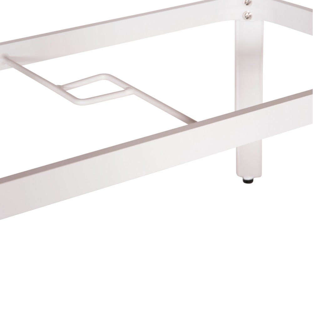 Τραπέζι εξωτερικού χώρου "TELAMO" από αλουμίνιο/polywood σε χρώμα λευκό/φυσικό 160x90x73.5