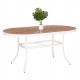 Τραπέζι εξωτερικού χώρου "TELAMO" από αλουμίνιο/polywood σε χρώμα λευκό/φυσικό 160x90x73.5