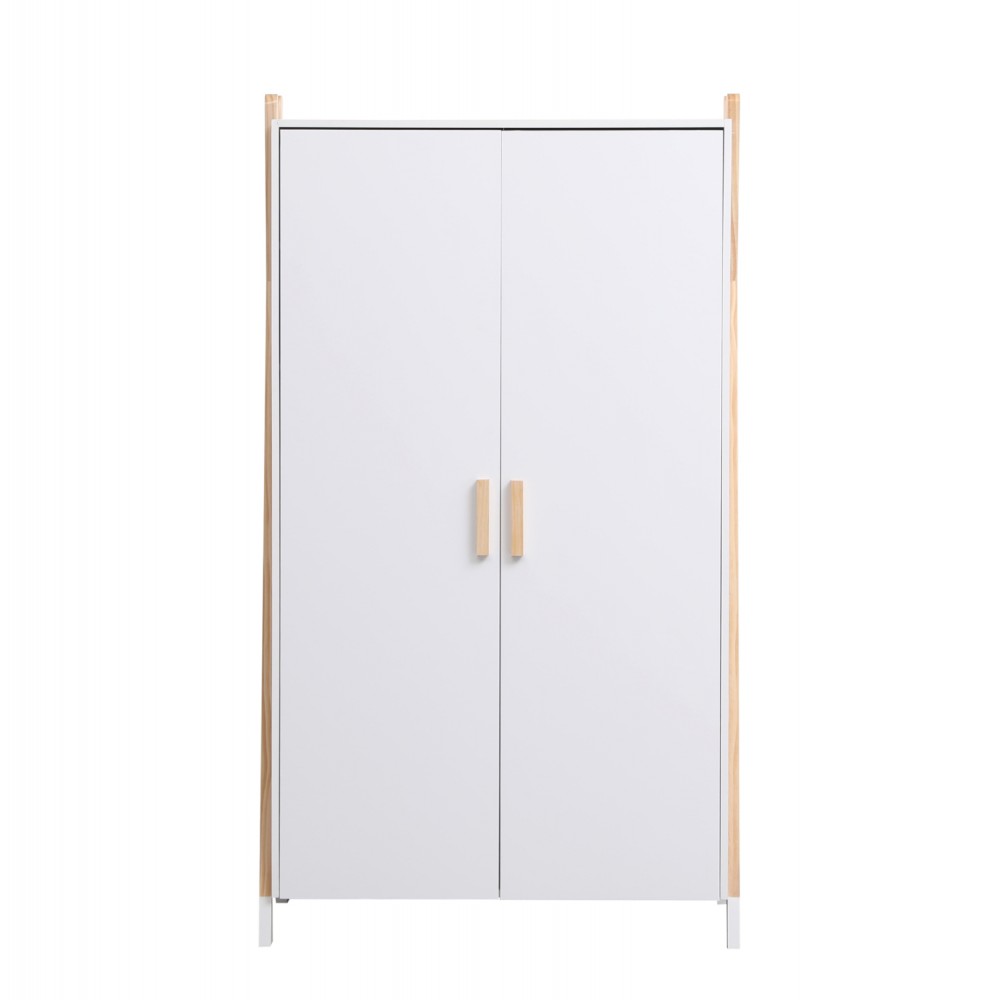 Ντουλάπα παιδική "PASCHAL" σε χρώμα λευκό/φυσικό 96x44x170