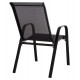 Πολυθρόνα εξωτερικού χώρου "LEON" από μέταλλο/textilene σε χρώμα μαύρο 55x70x91