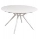Τραπέζι εξωτερικού χώρου "HIGER" από αλουμίνιο σε χρώμα λευκό Φ126x75