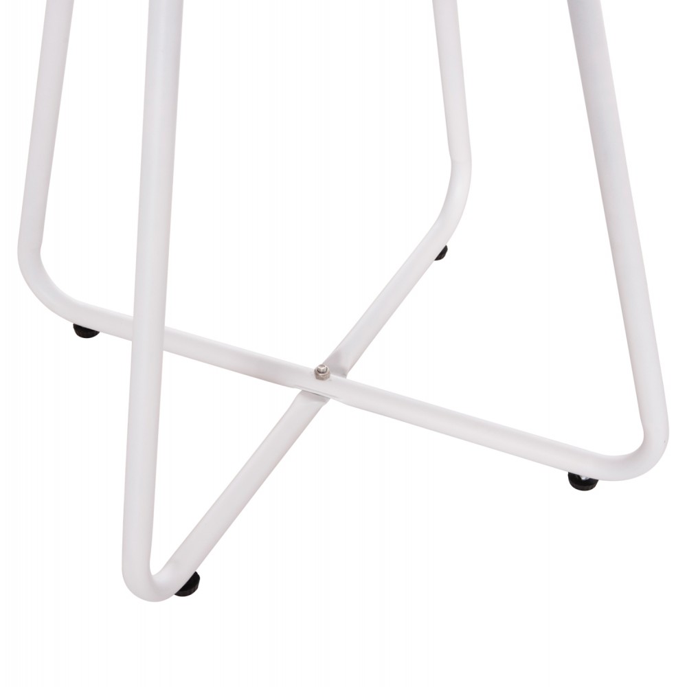 Βοηθητικό τραπέζι "SAMMON" από μέταλλο σε χρώμα λευκό Φ45x50