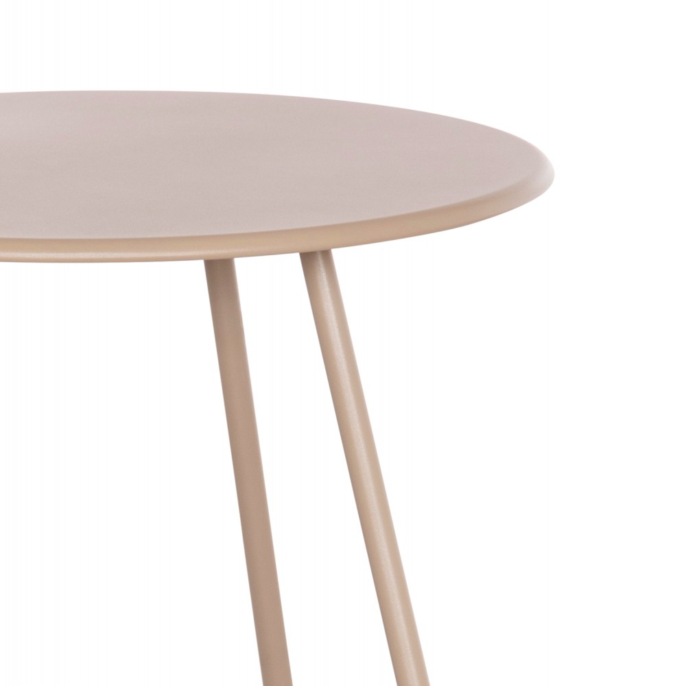 Βοηθητικό τραπέζι "SAMMON" από μέταλλο σε χρώμα καπουτσίνο Φ45x50