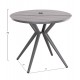 Τραπέζι εξωτερικού χώρου "HIGER" από αλουμίνιο σε χρώμα γκρι Φ90x74