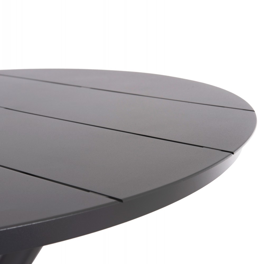 Τραπέζι εξωτερικού χώρου "HIGER" από αλουμίνιο σε χρώμα γκρι Φ90x74