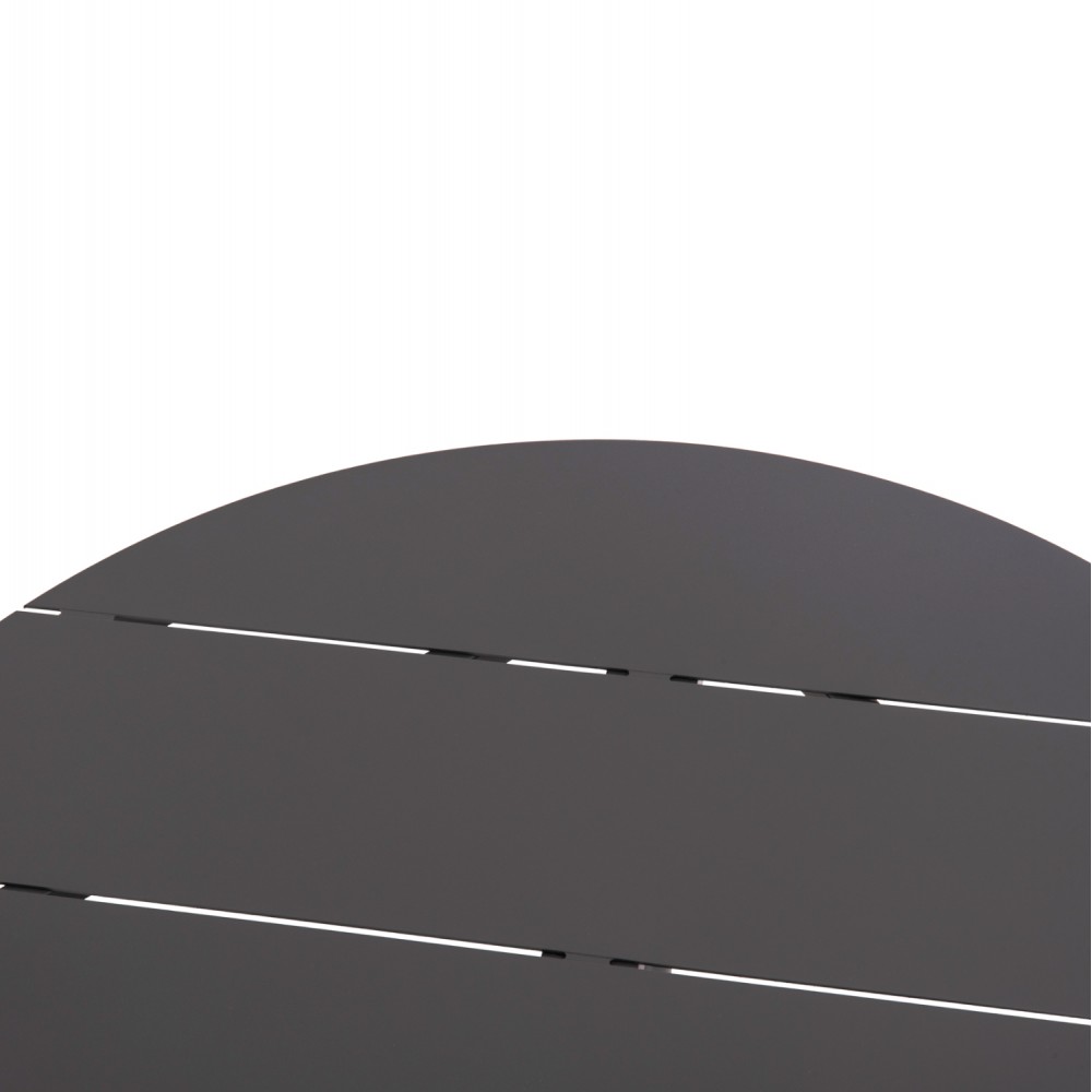 Τραπέζι εξωτερικού χώρου "HIGER" από αλουμίνιο σε χρώμα γκρι Φ90x74