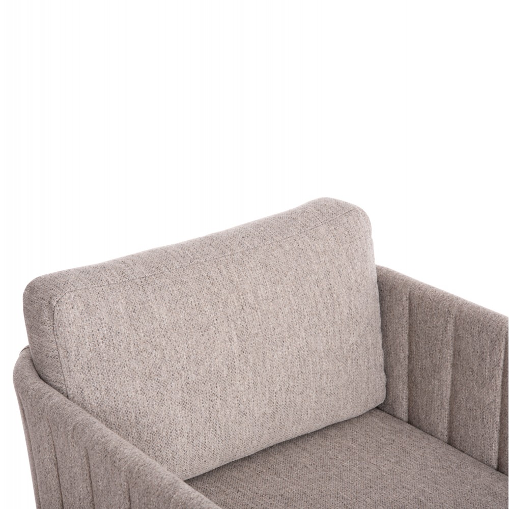 Σετ σαλόνι εξωτερικού χώρου "LARRY" 4τμχ από αλουμίνιο/ύφασμα σε χρώμα σαμπανί