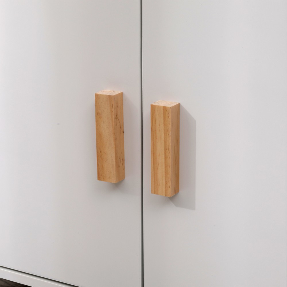 Κρεμάστρα παιδική "PASCHAL" με ντουλάπι από ξύλο σε χρώμα φυσικό/λευκό 76x44x170