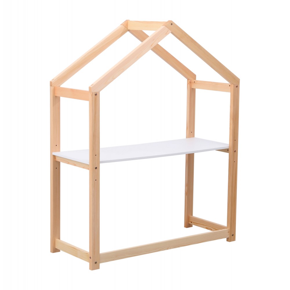 Γραφείο παιδικό "PEPE" από ξύλο σε χρώμα φυσικό/λευκό 120x44x152