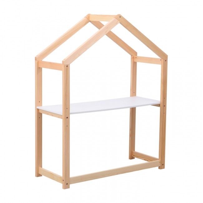 Γραφείο παιδικό "PEPE" από ξύλο σε χρώμα φυσικό/λευκό 120x44x152