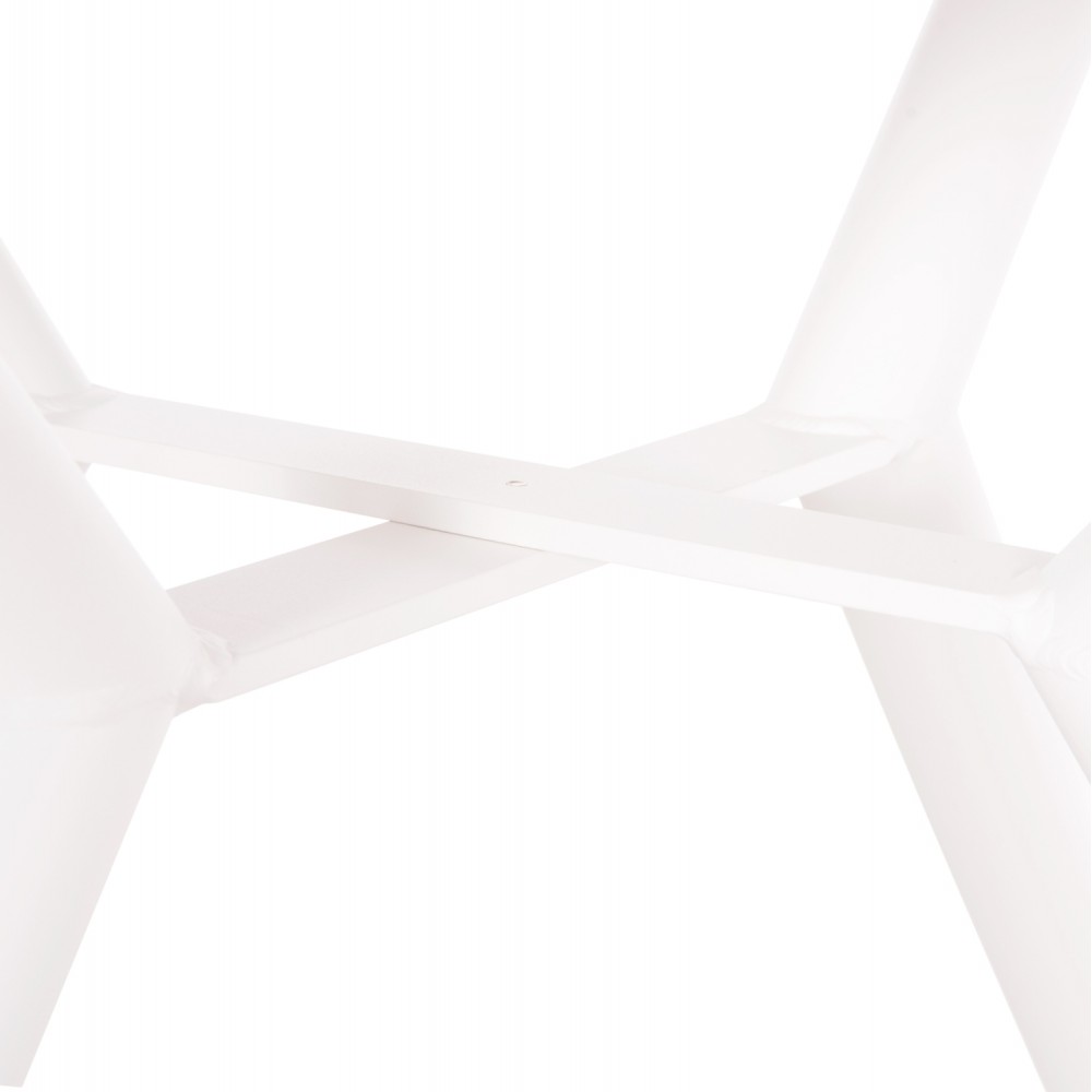 Τραπέζι εξωτερικού χώρου "HIGER" από αλουμίνιο σε χρώμα λευκό Φ126x74