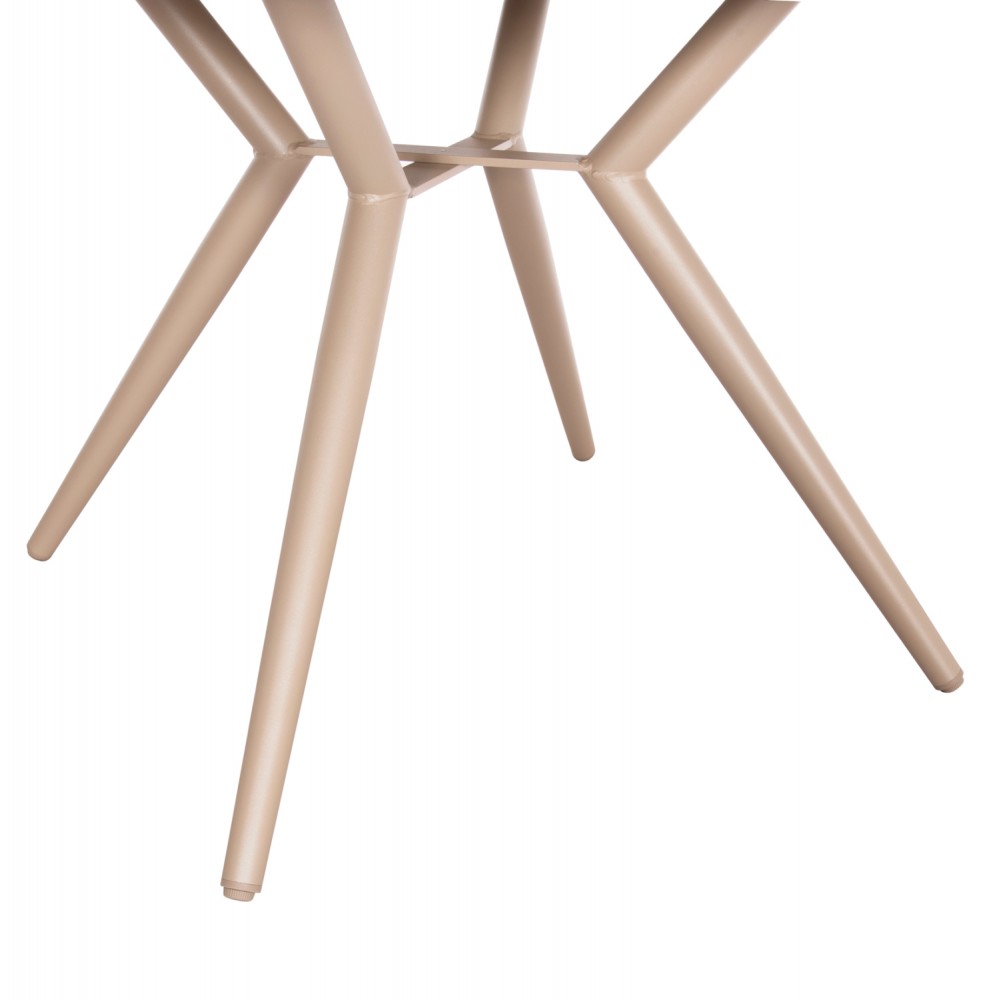 Τραπέζι εξωτερικού χώρου "HIGER" από αλουμίνιο σε χρώμα καπουτσίνο Φ126x74