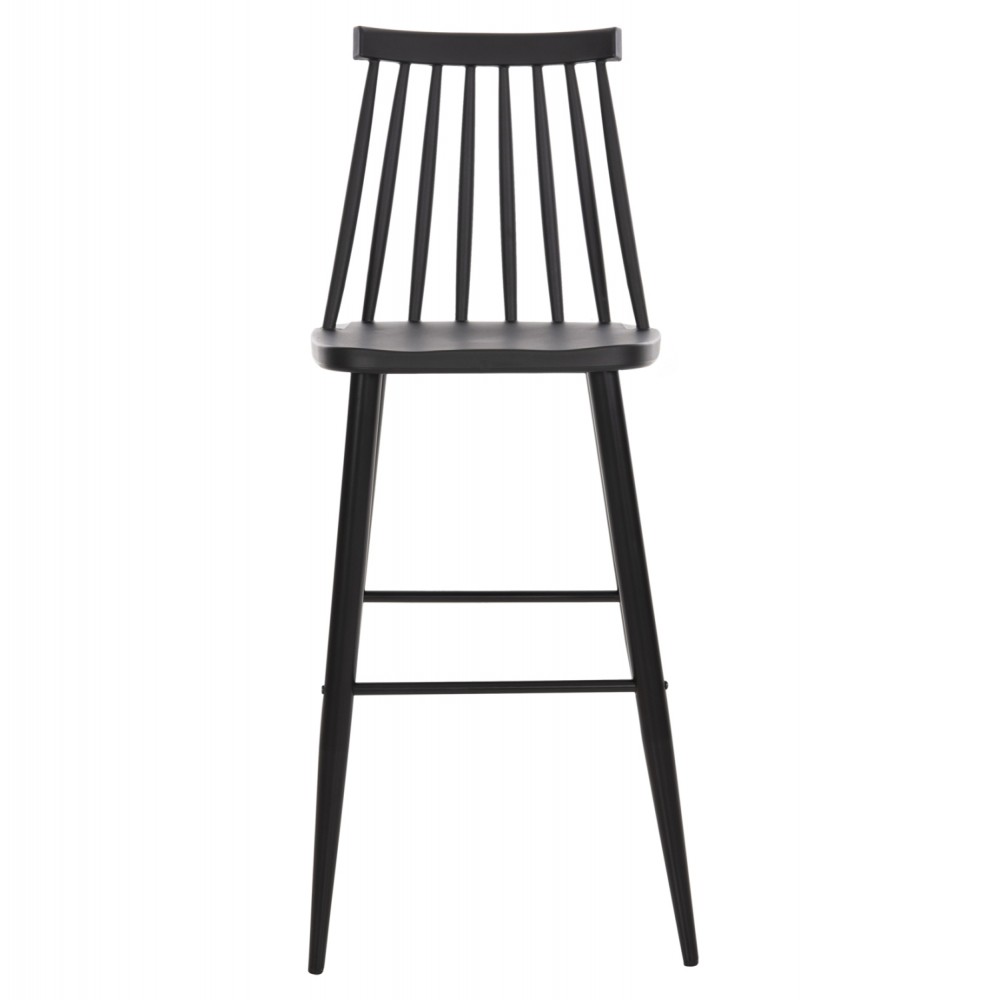 Σκαμπό μπαρ "VANESSA" ψηλό από pp/μέταλλο σε χρώμα μαύρο 47x48.5x107