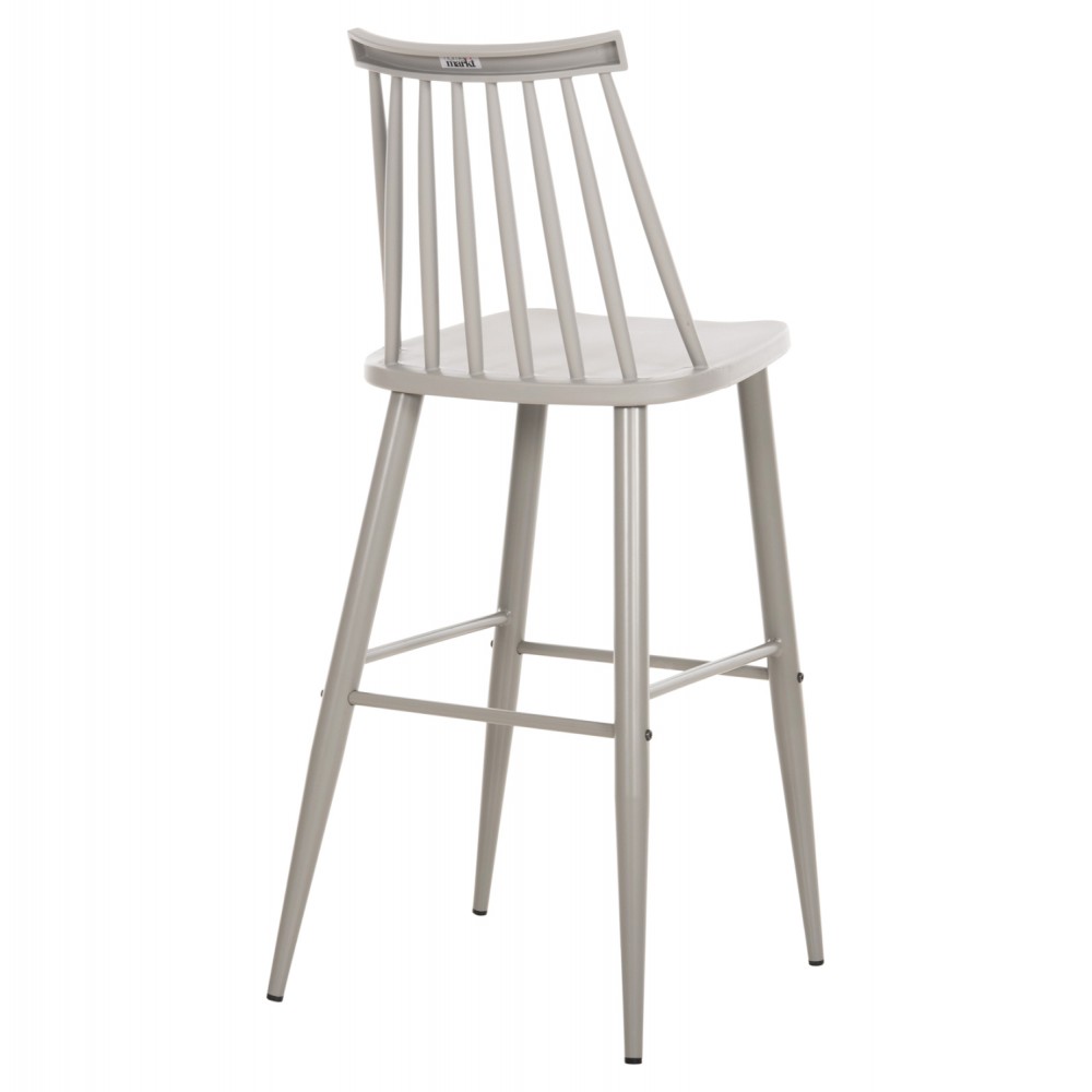 Σκαμπό μπαρ "VANESSA" ψηλό από pp/μέταλλο σε χρώμα γκρι 47x48.5x107