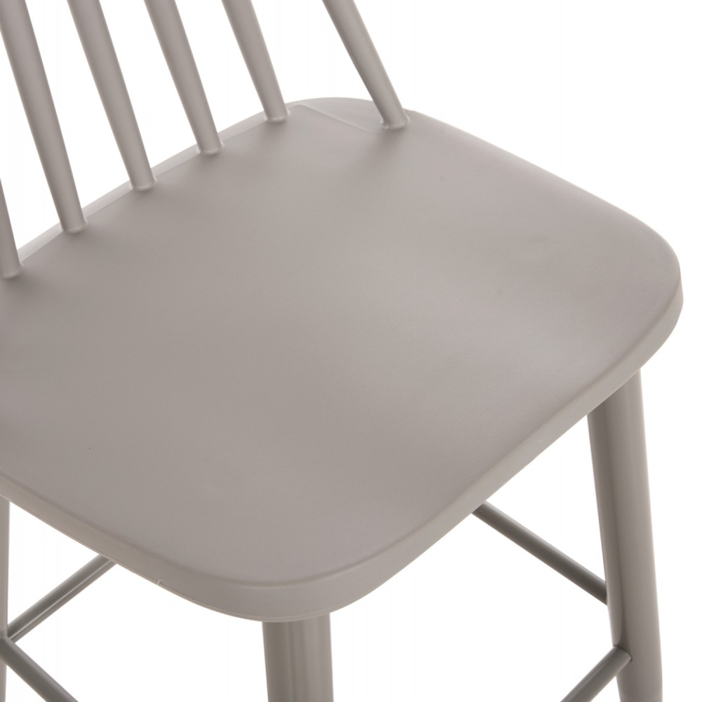 Σκαμπό μπαρ "VANESSA" ψηλό από pp/μέταλλο σε χρώμα γκρι 47x48.5x107